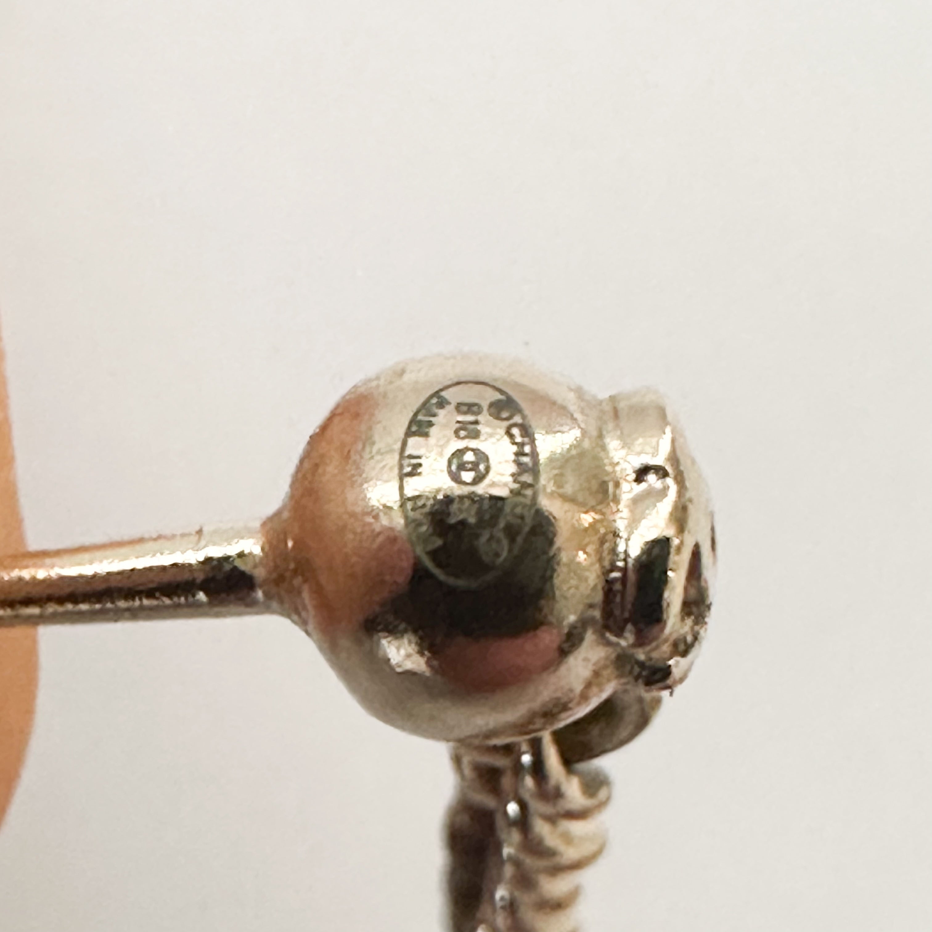 Chanel CC Crystal Drop Earrings in Tortoise