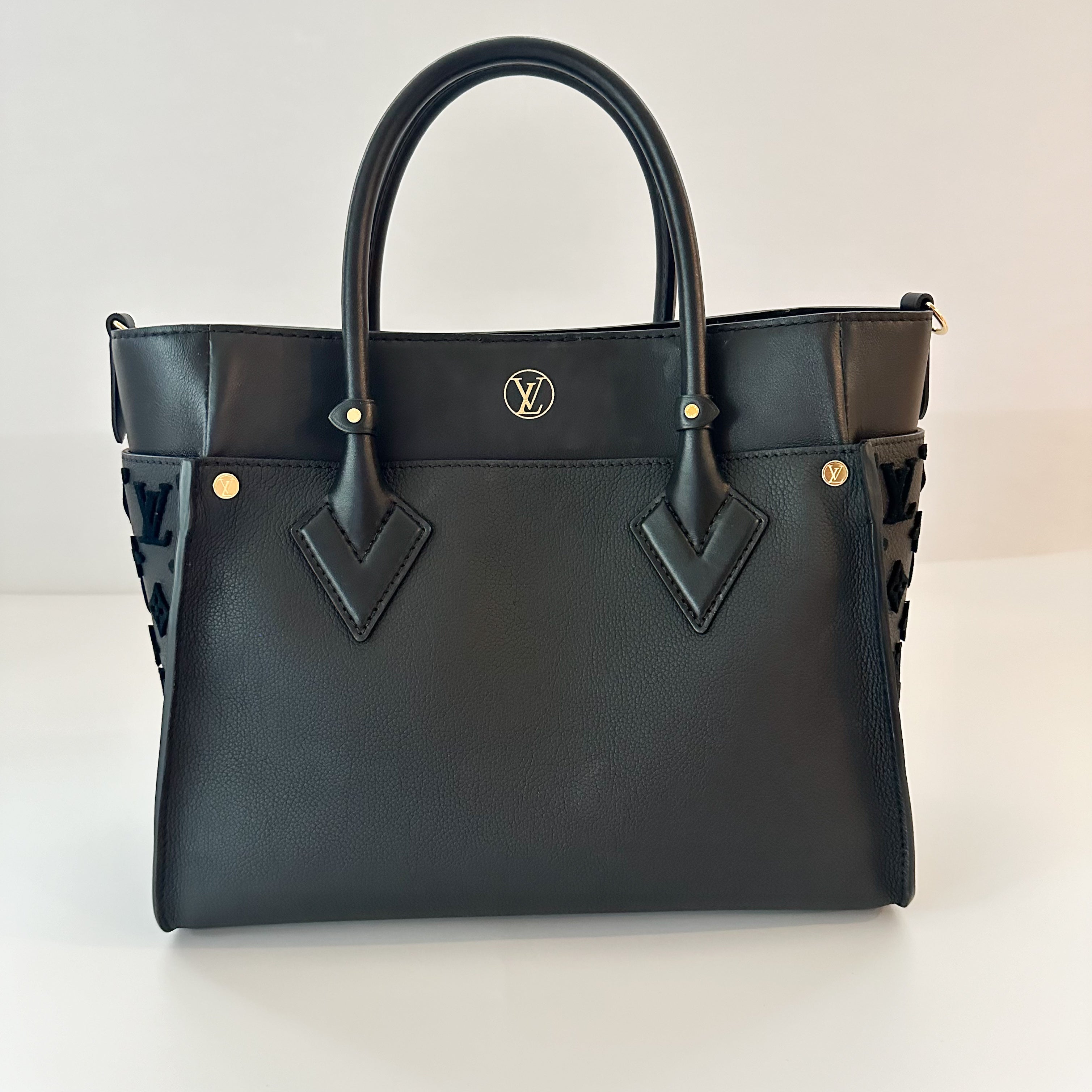 Louis Vuitton  Calfskin Monogram Tufting On My Side Black