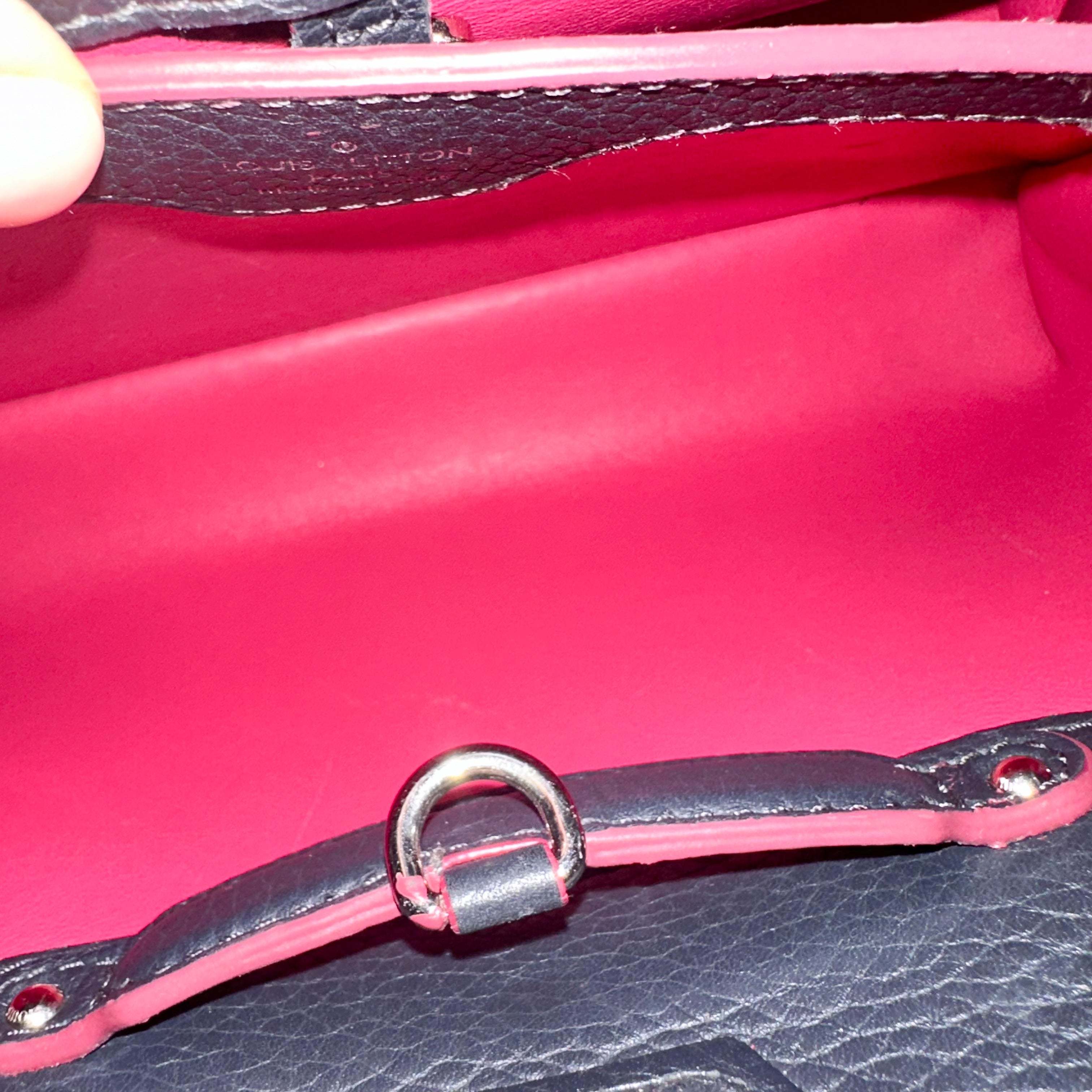 Louis Vuitton Taurillon Capucines BB in Cobalt and Fuchsia