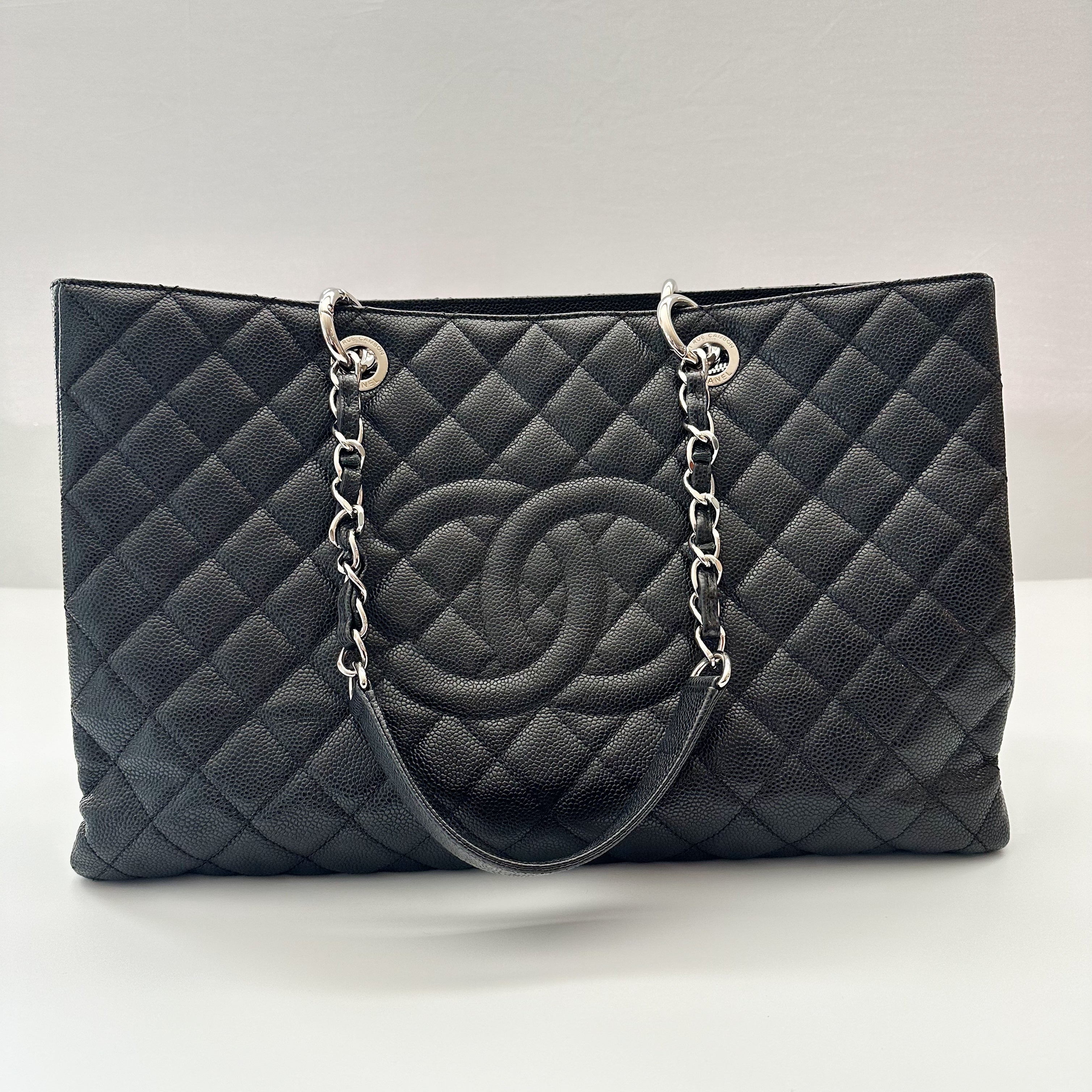 Chanel Caviar Quilted Grand Shopping Tote GST Black