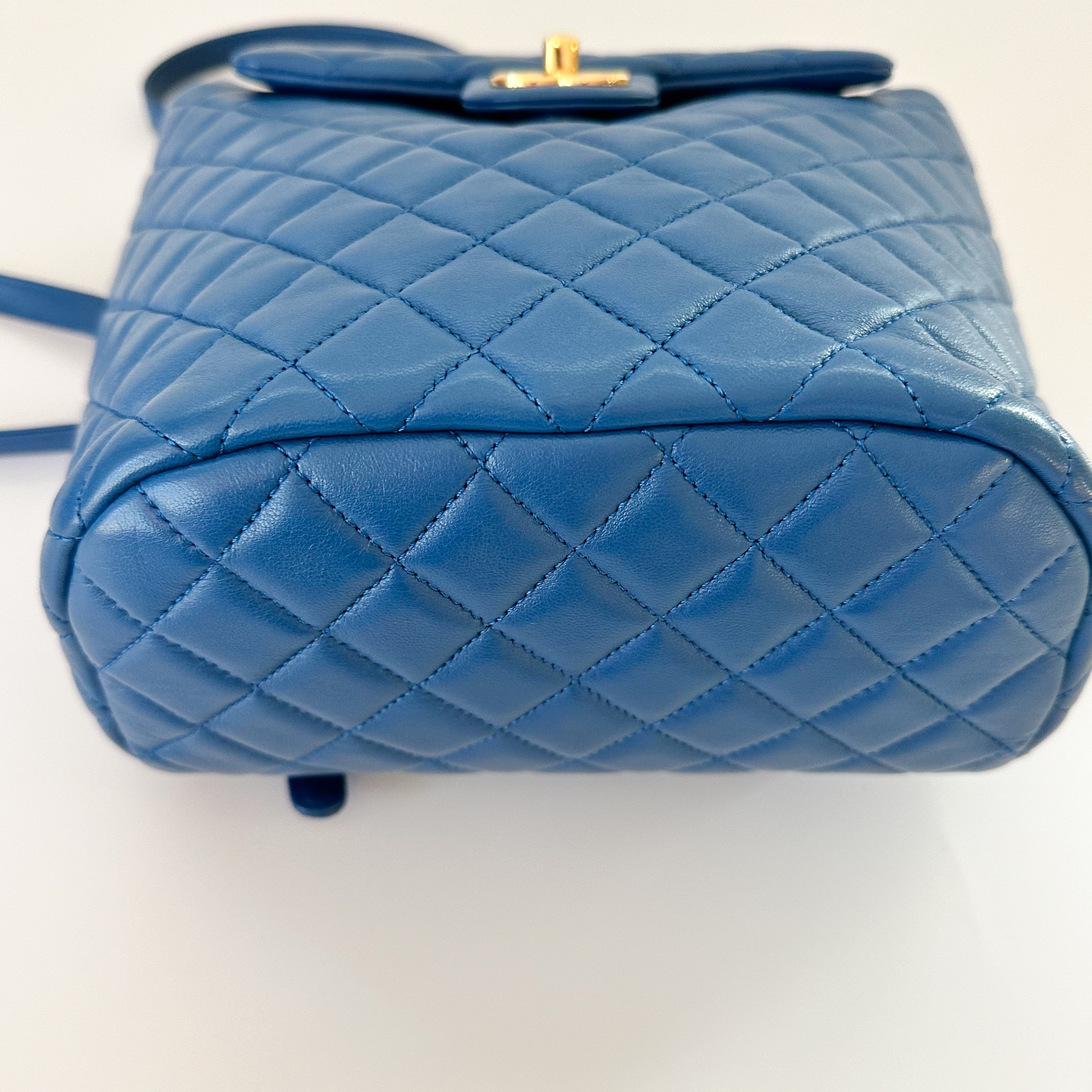 Chanel Lambskin Quilted Small Urban Spirit Backpack Blue