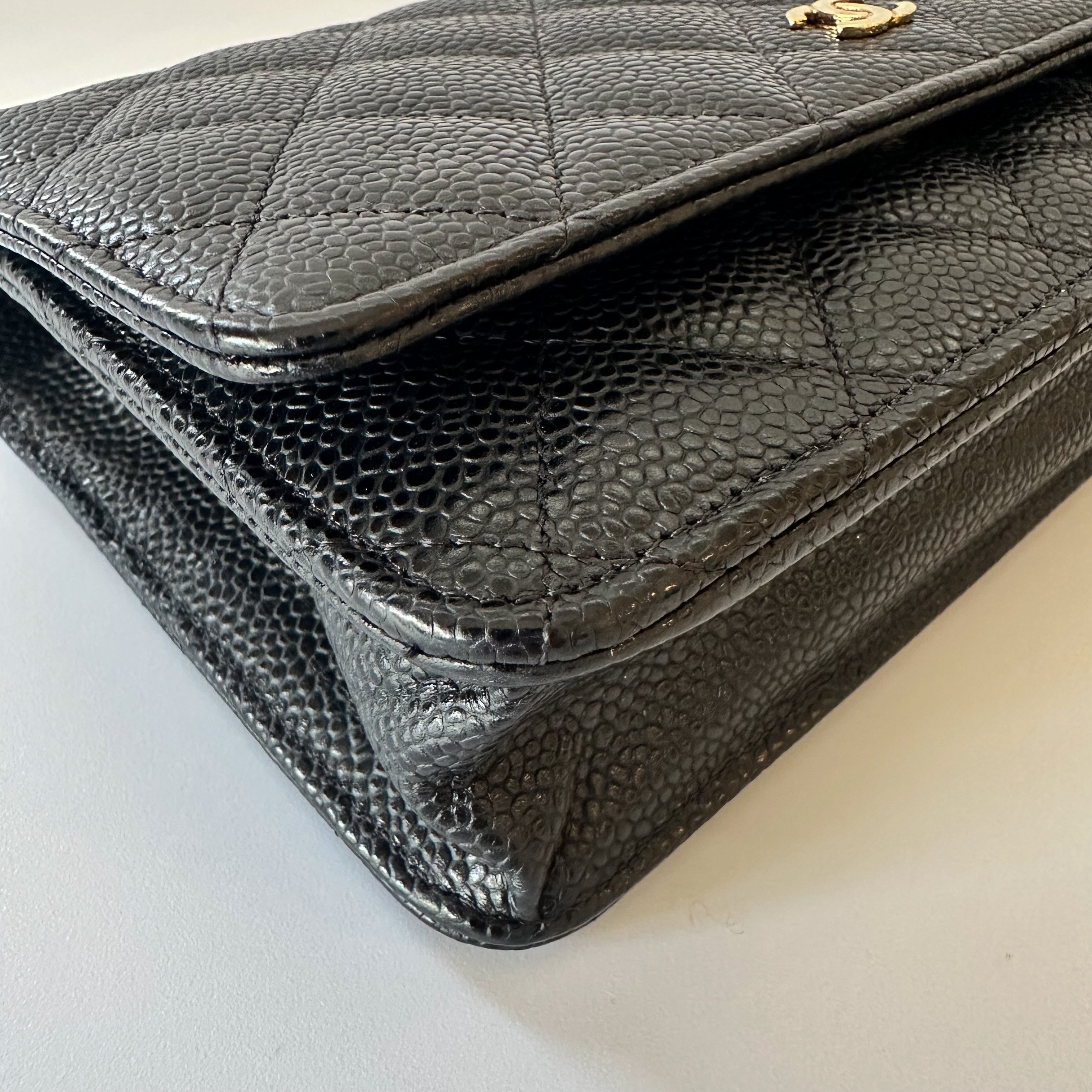 Chanel Caviar Quilted Wallet On Chain WOC Black