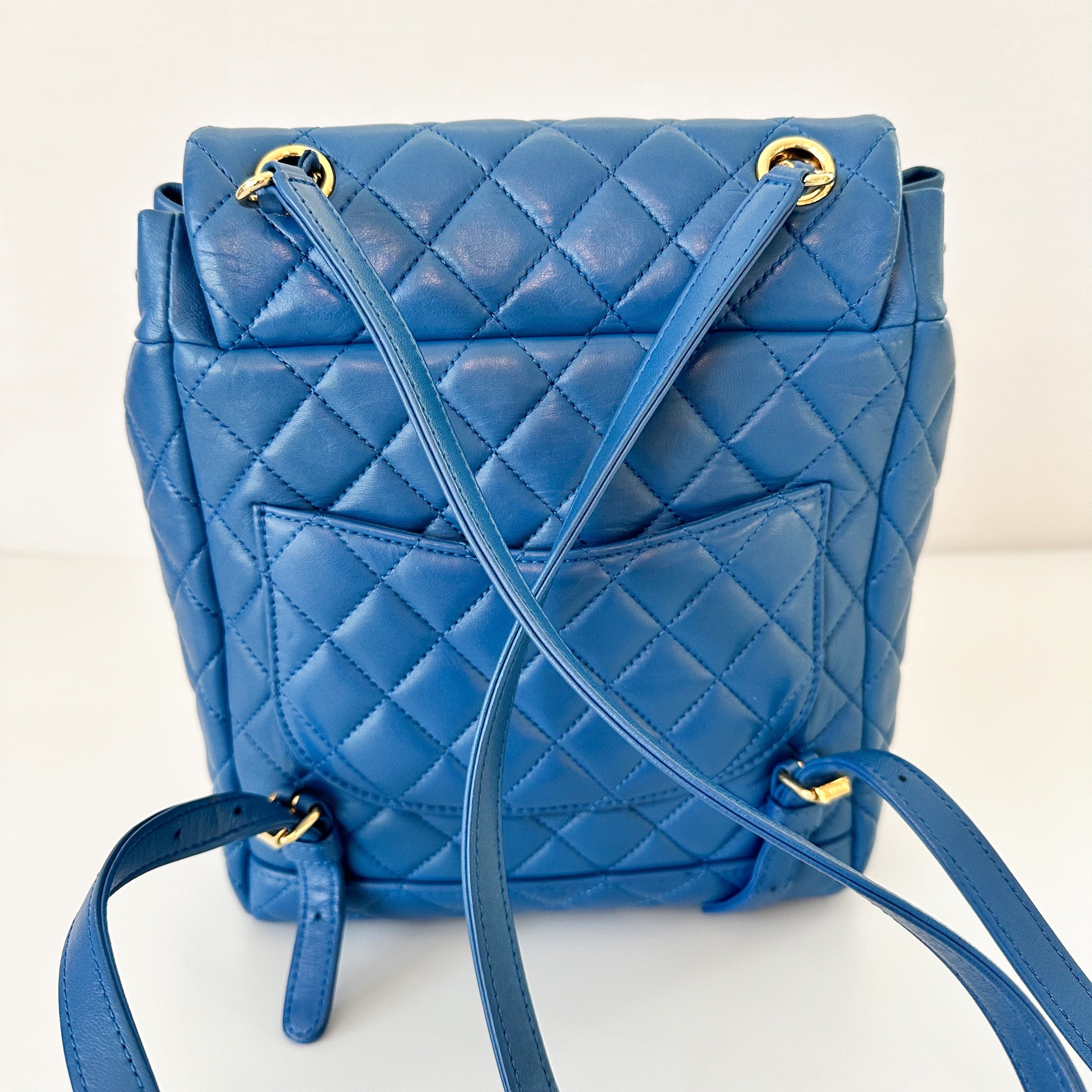 Chanel Lambskin Quilted Small Urban Spirit Backpack Blue