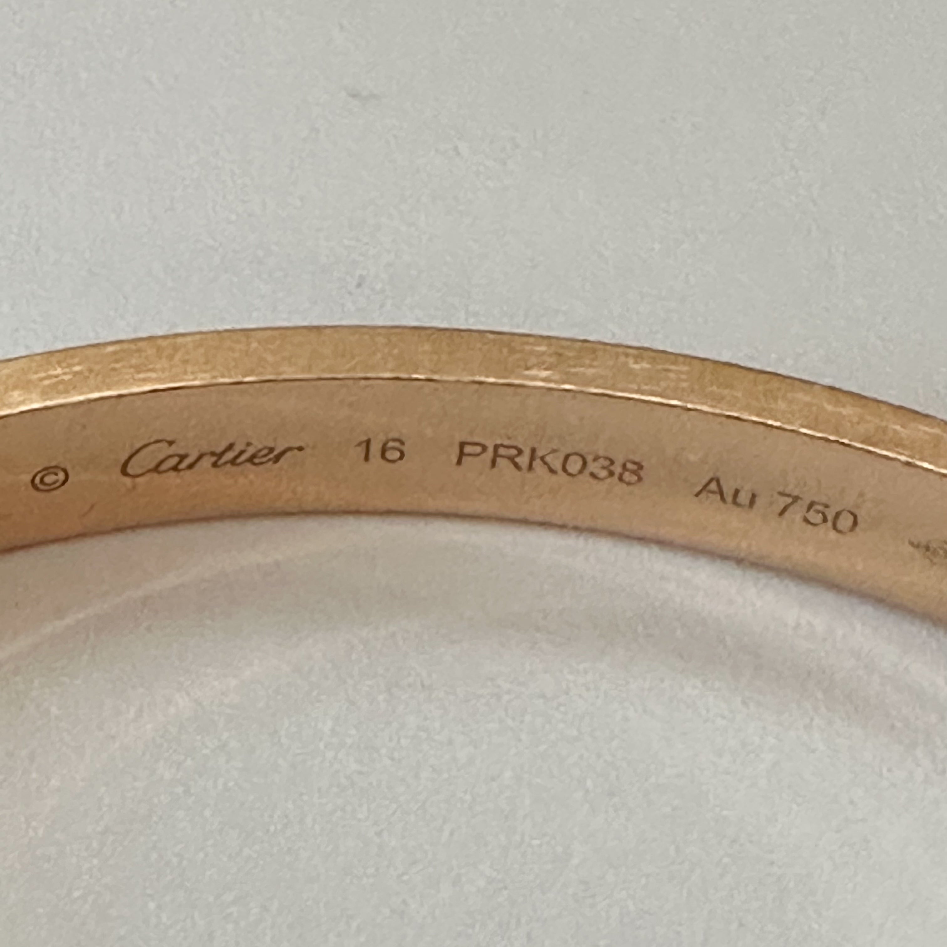 Cartier 18k Rose Gold LOVE Bracelet 16