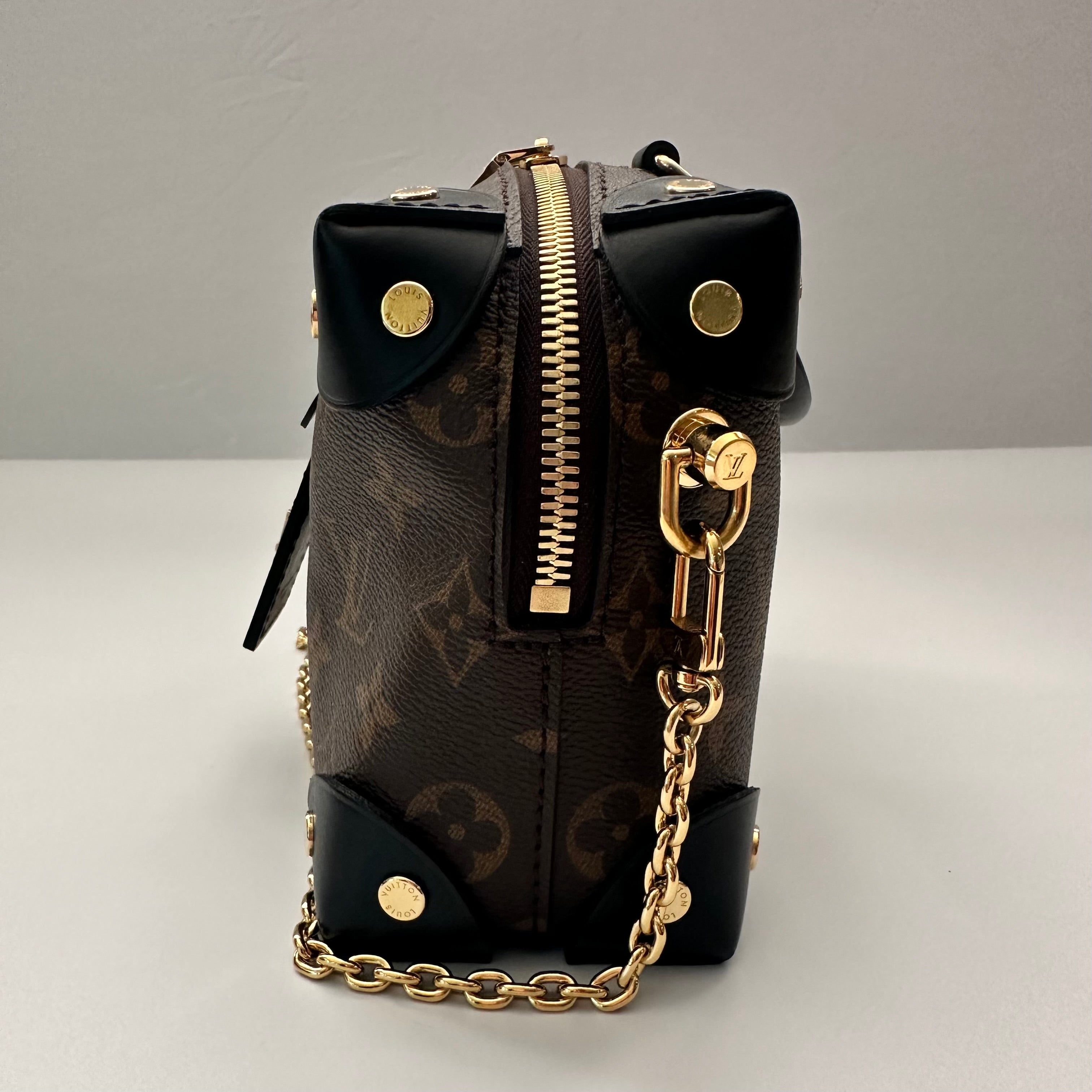 Louis Vuitton Monogram Petite Malle Souple Black