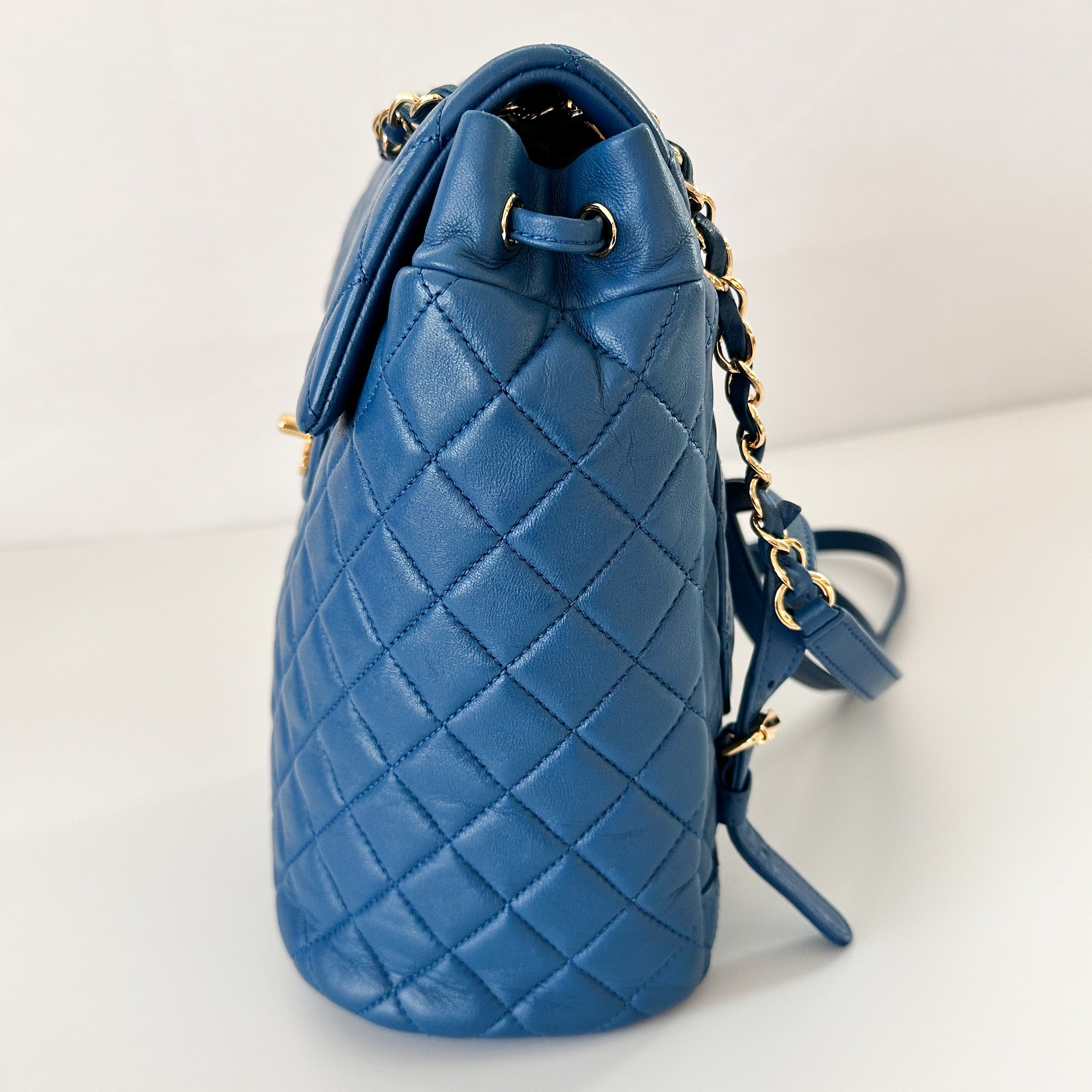 Chanel Lambskin Quilted Small Urban Spirit Backpack Blue