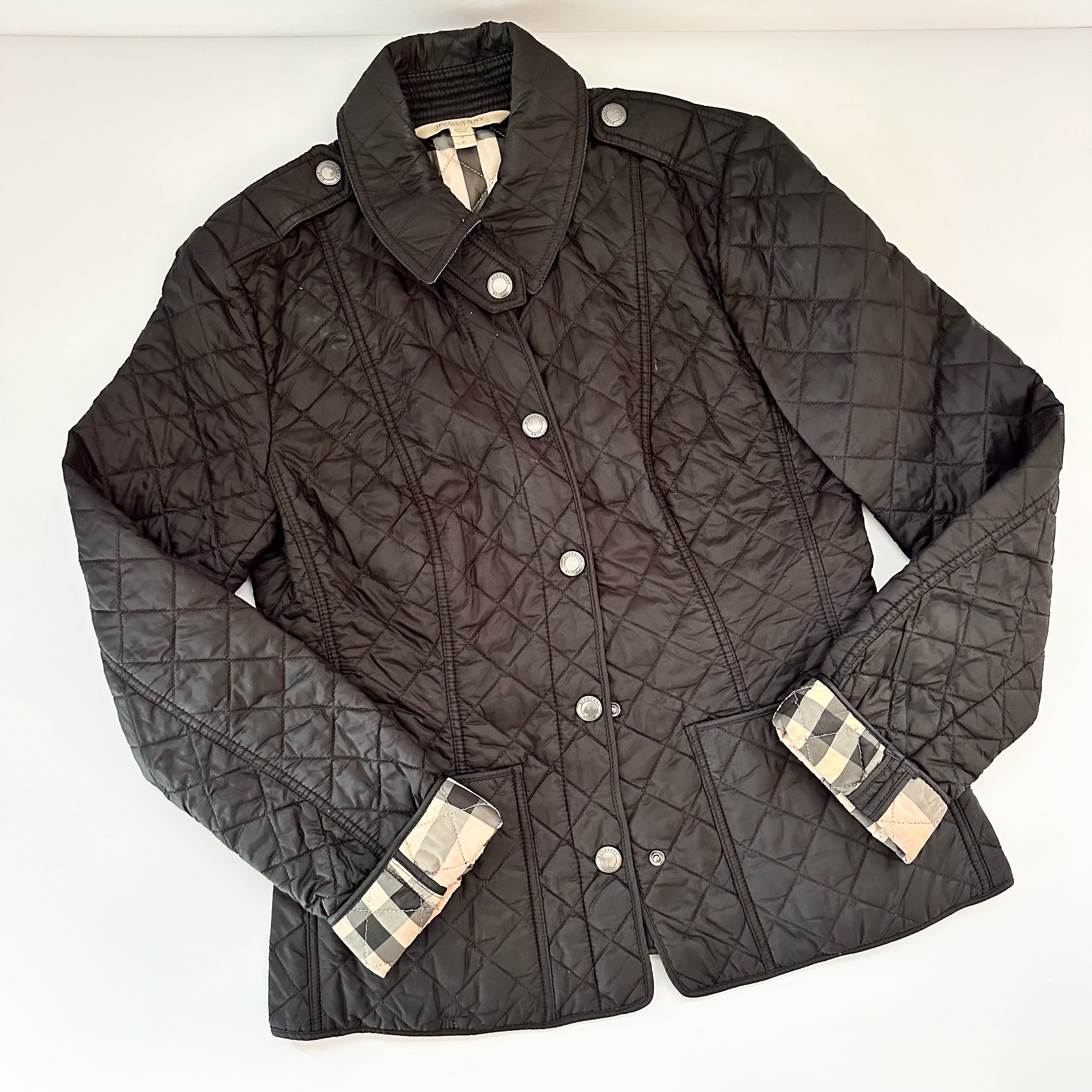 Burberry Brit Nylon Quilted Jacket Sz Small