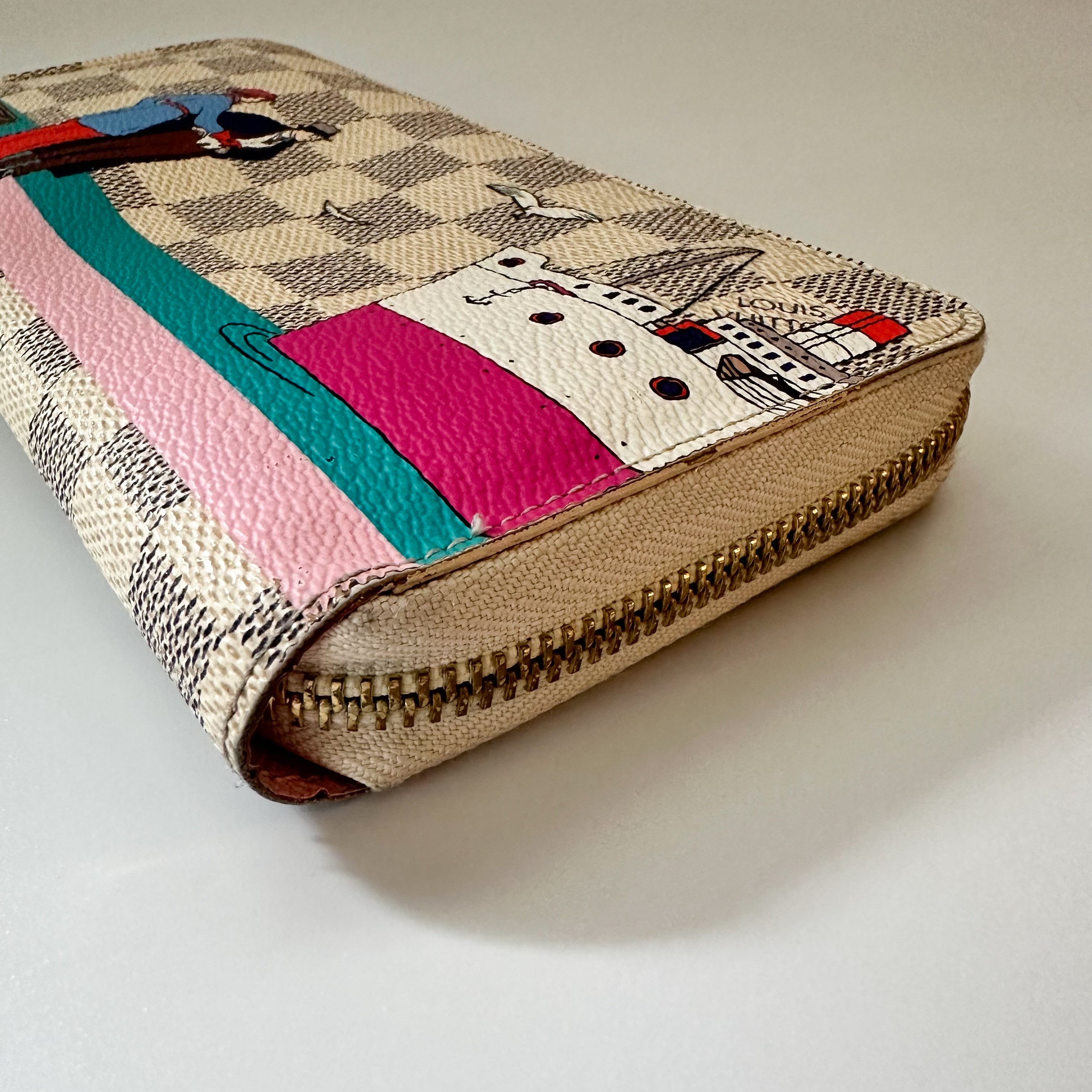 Louis Vuitton Damier Azur Animation Zippy Wallet