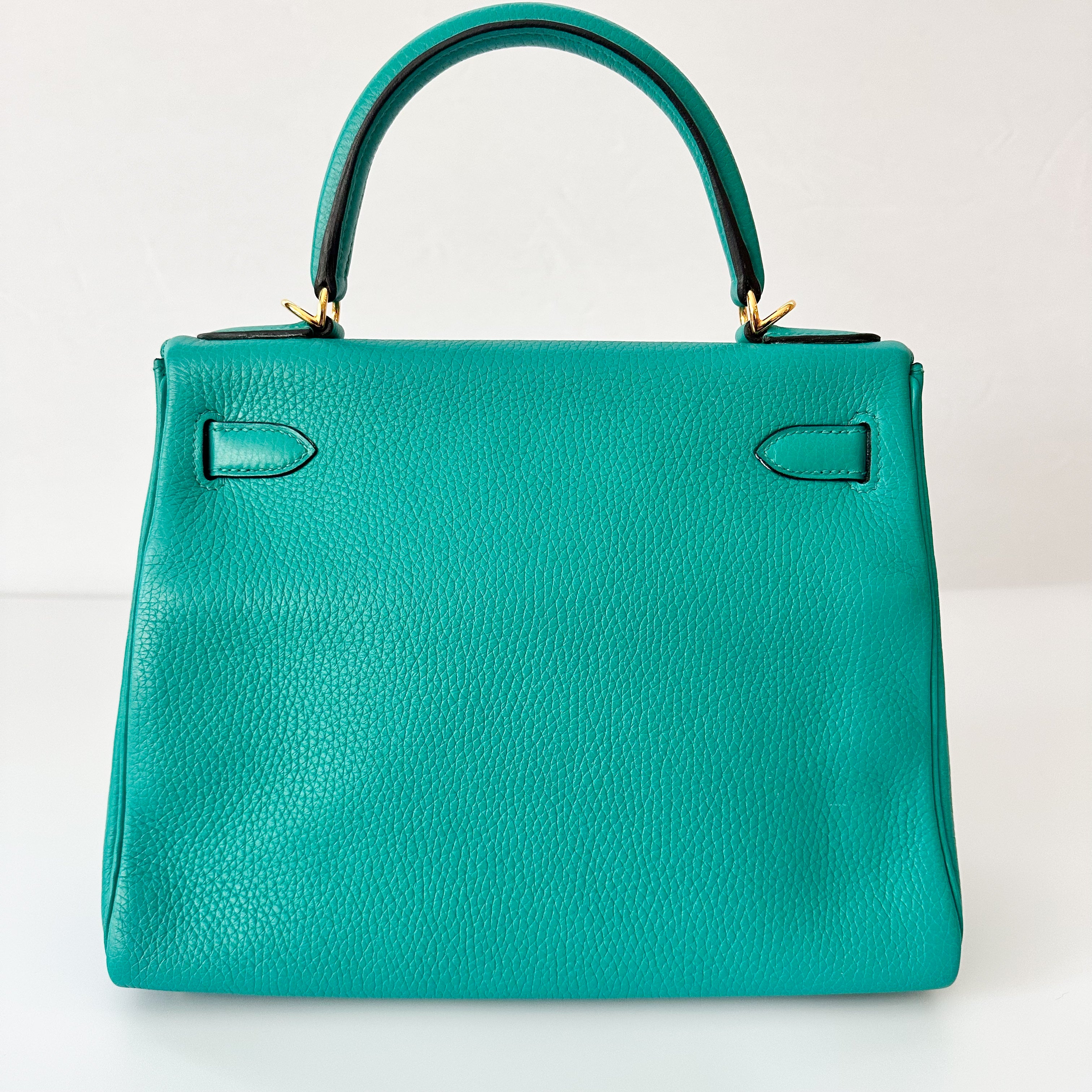 Hermes Taurillon Clemence Kelly Retourne 28 Bleu Peon GHW