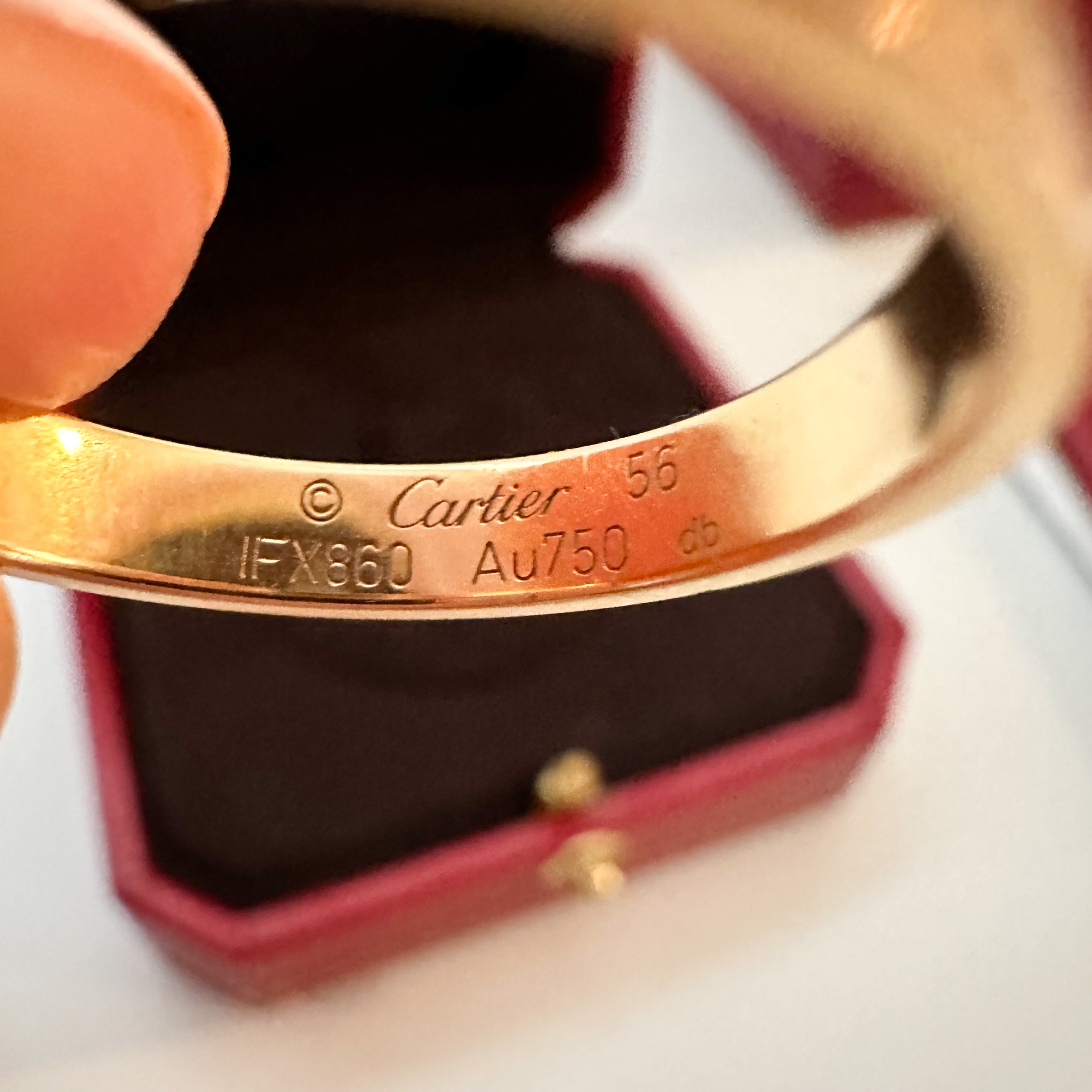 Cartier Love Wedding Band Yellow Gold 3.6mm sz 56