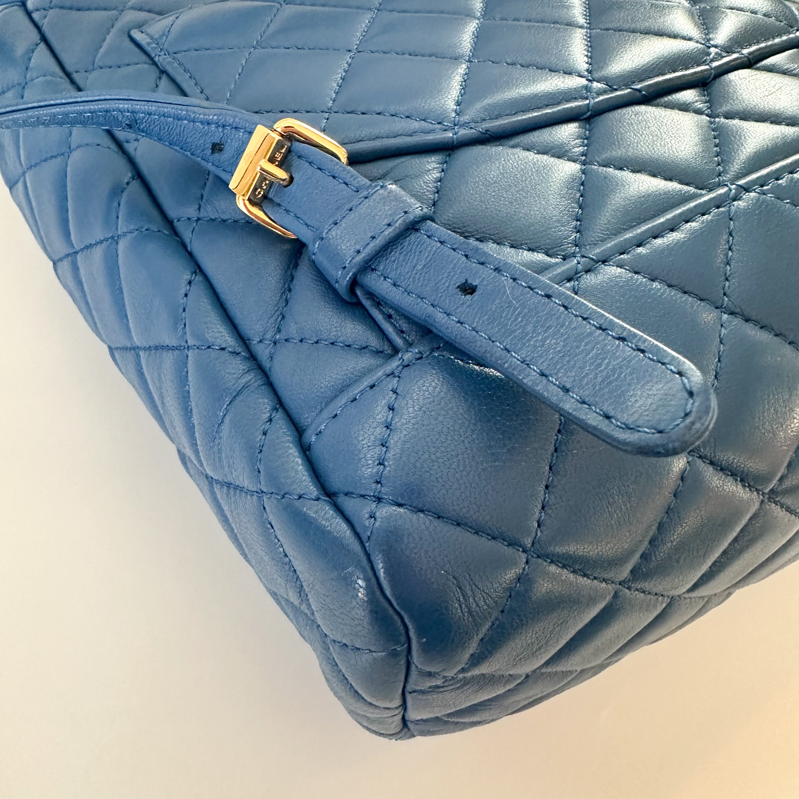 Chanel Lambskin Quilted Small Urban Spirit Backpack Blue