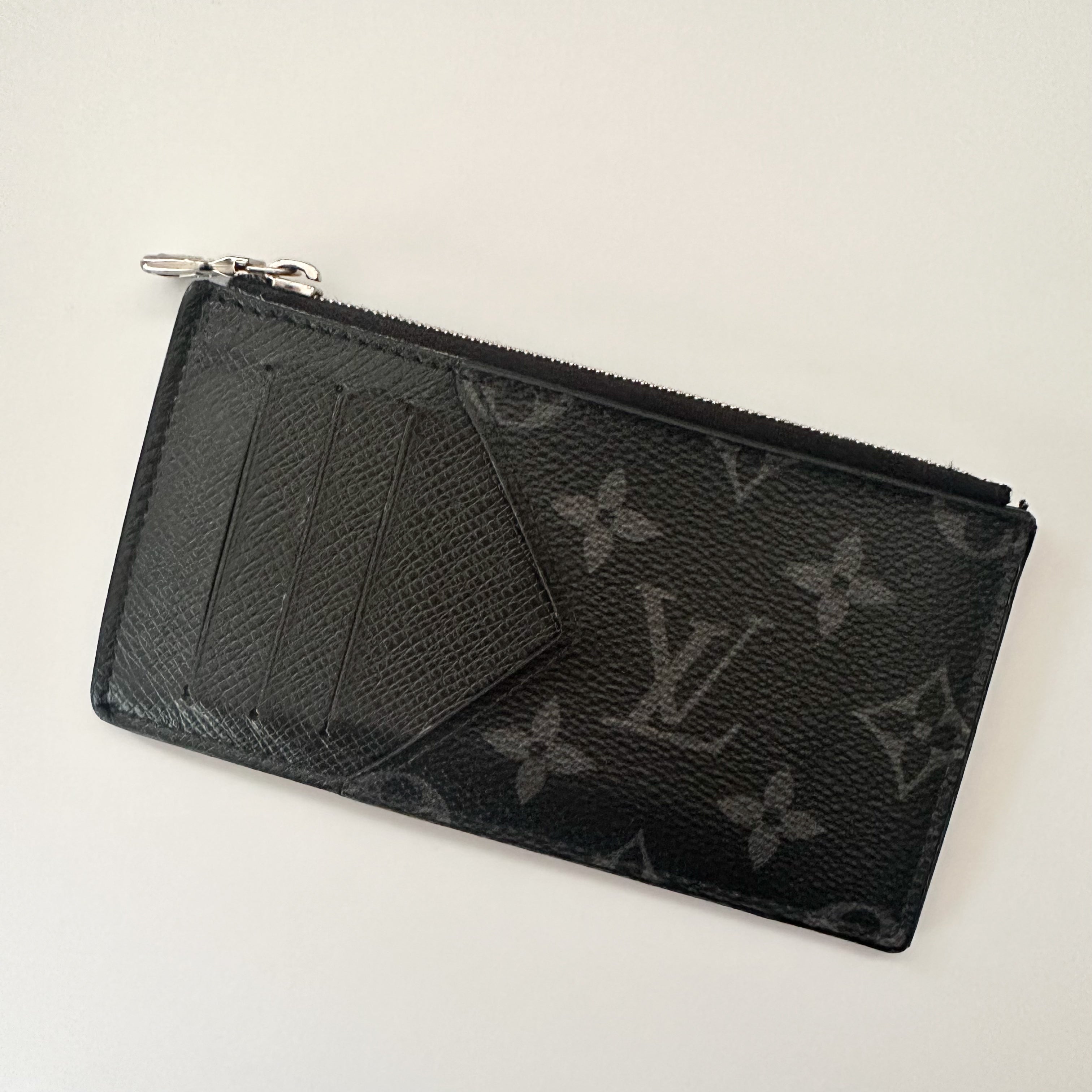 Louis Vuitton Monogram Eclipse Taiga Coin Card Holder