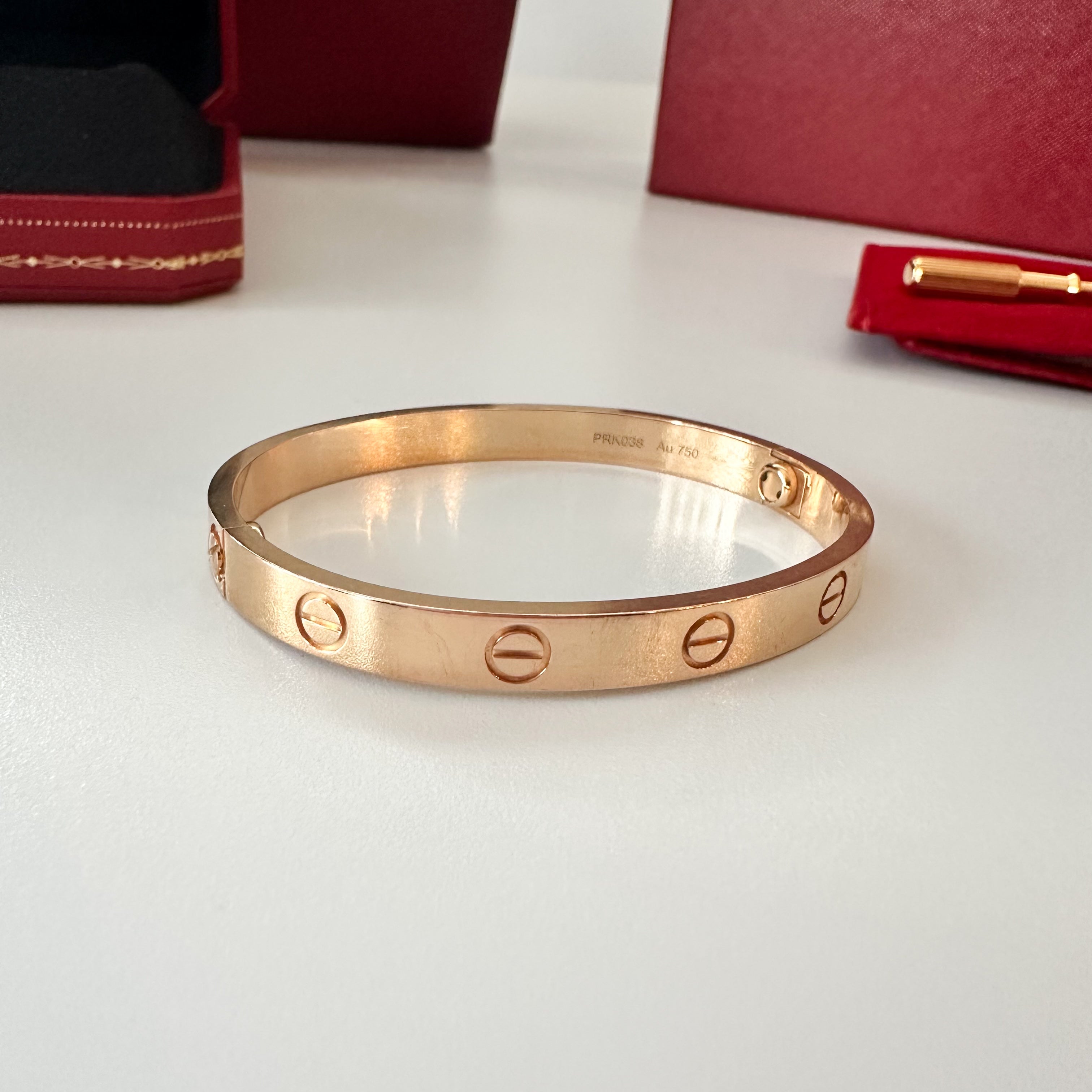 Cartier 18k Rose Gold LOVE Bracelet 16