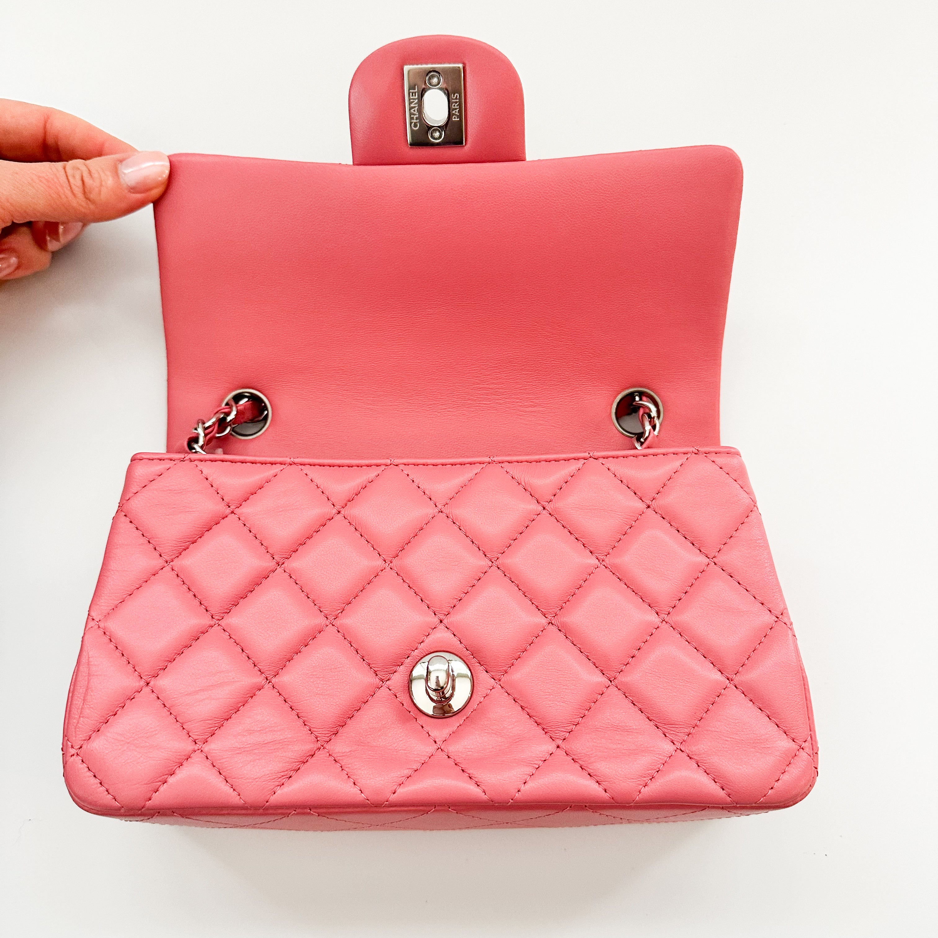 Chanel 23B Mini Flap Rose Pink