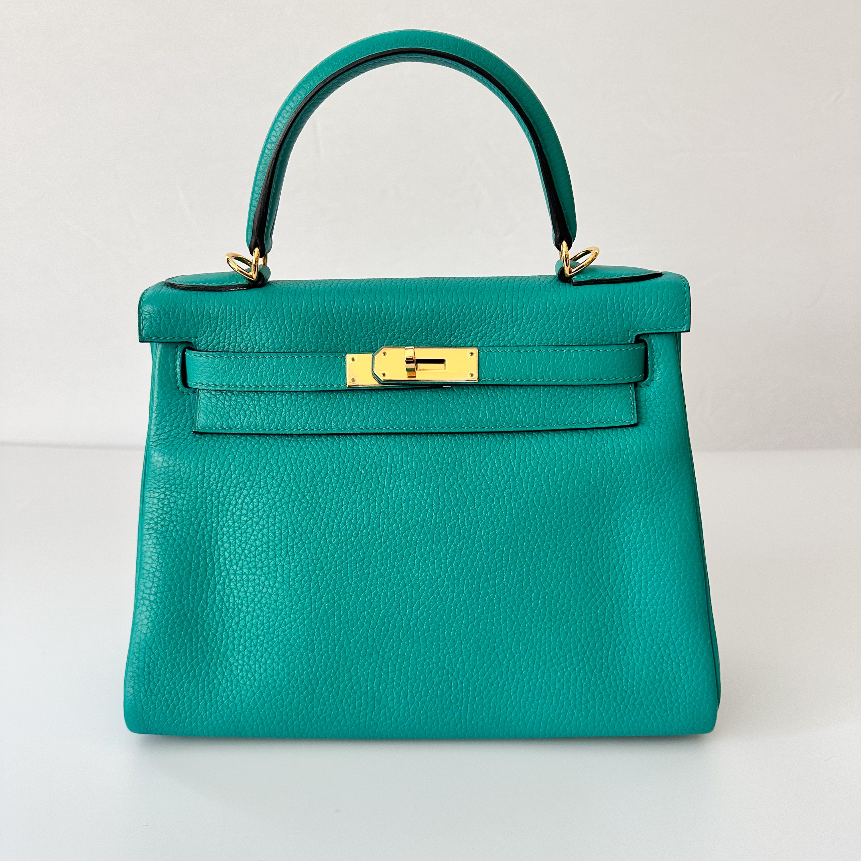 Hermes Taurillon Clemence Kelly Retourne 28 Bleu Peon GHW