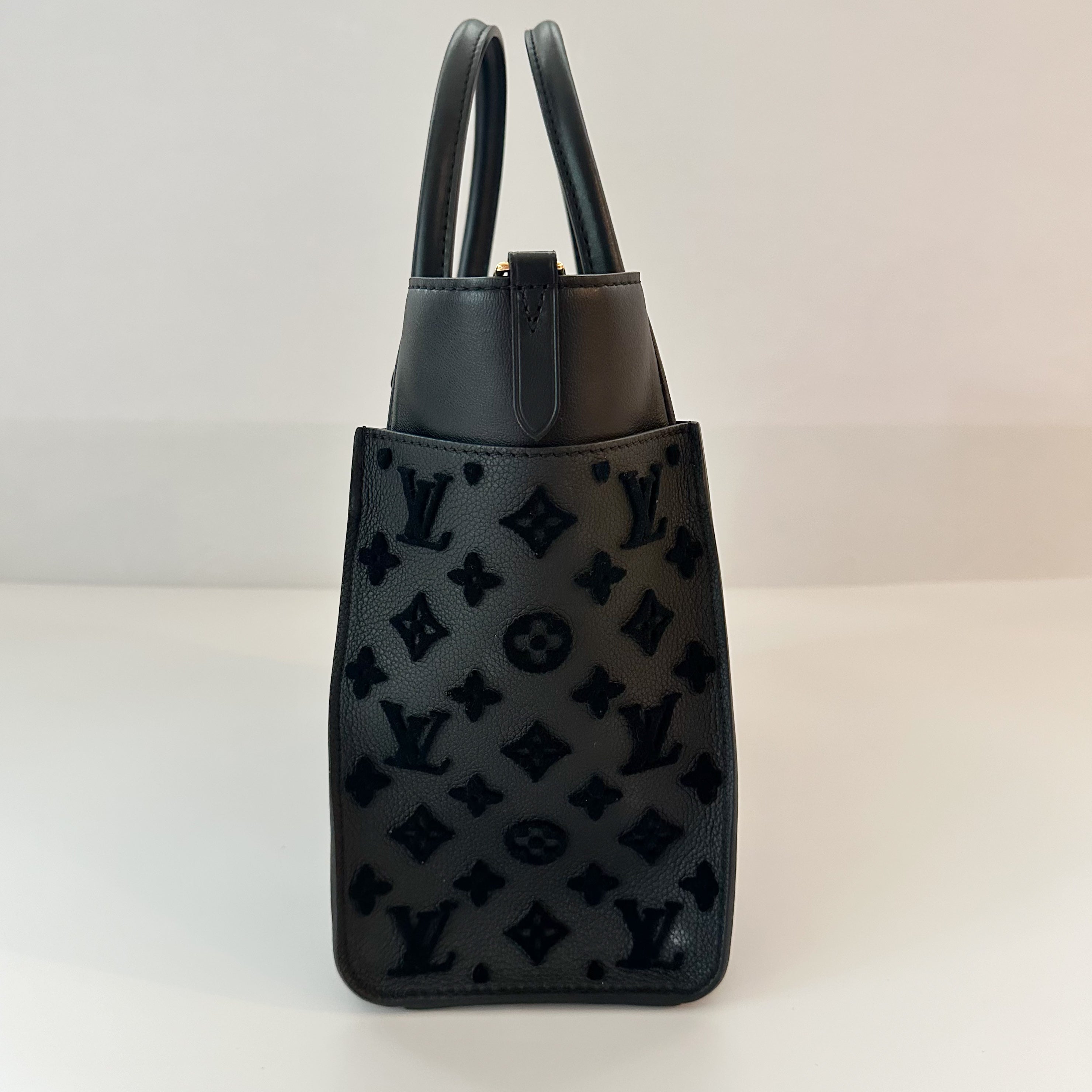 Louis Vuitton  Calfskin Monogram Tufting On My Side Black