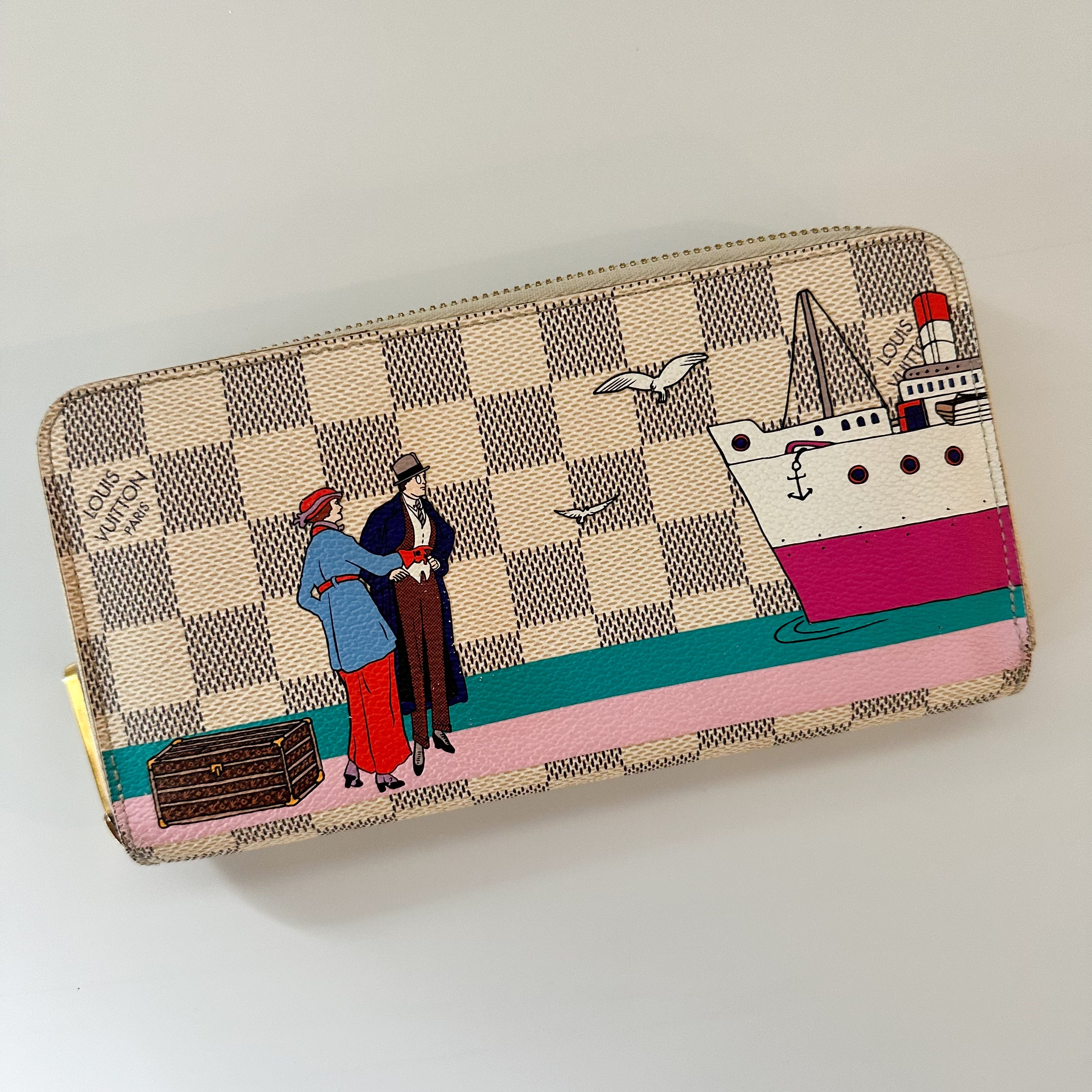 Louis Vuitton Damier Azur Animation Zippy Wallet